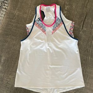 LUCKY IN LOVE THINK INK BRALETTE TANK WOMANS MEDIUM tennis